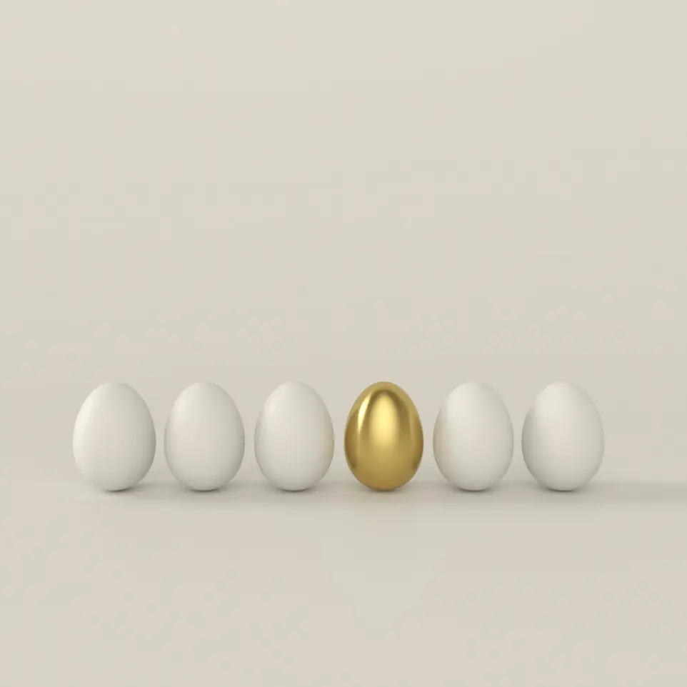 a group of white eggs